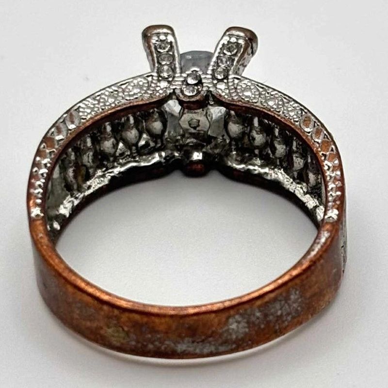 Other Vintage Oval Crystal Ring Size ONE SIZE - 4 Thumbnail