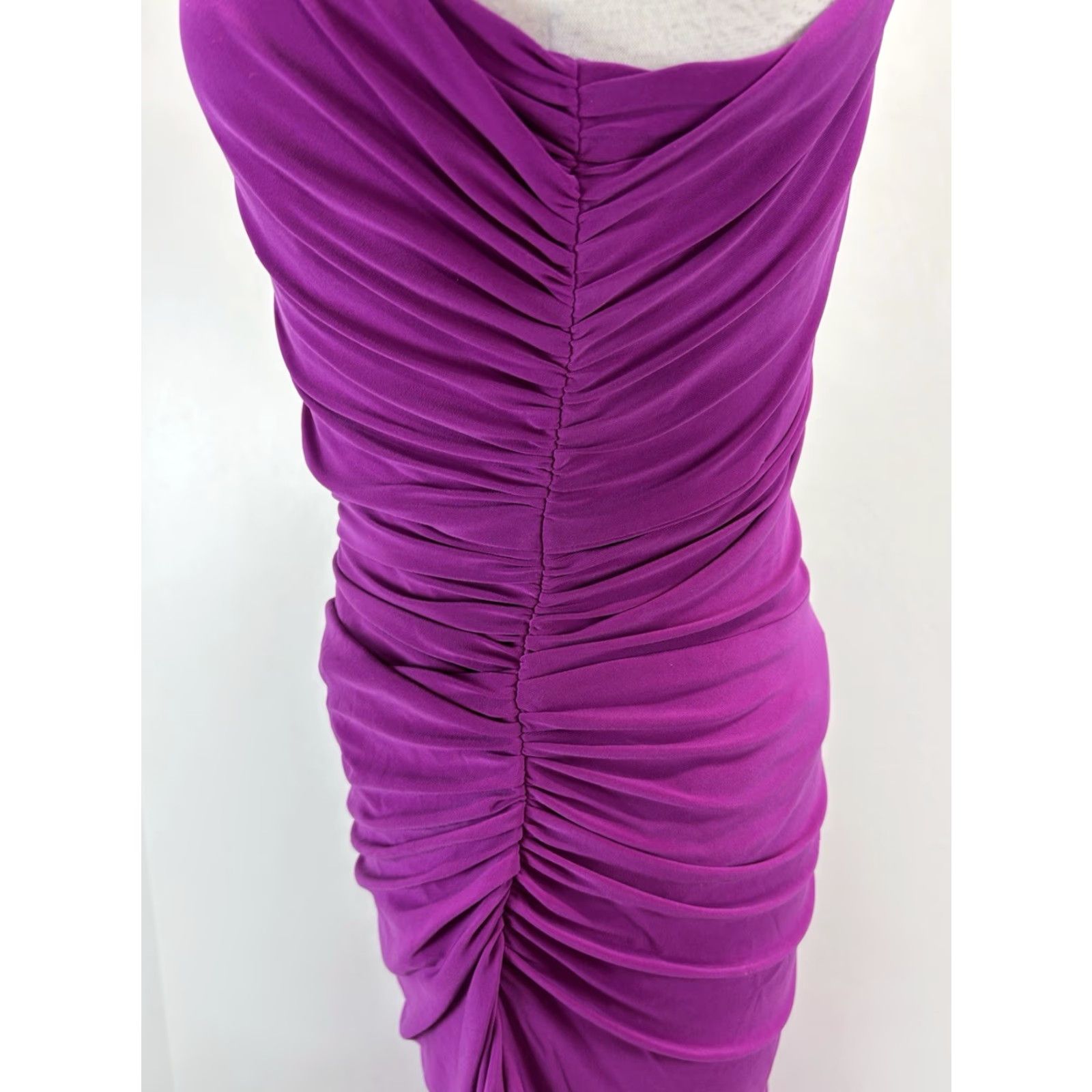 Ralph Lauren Lauren Ralph Lauren One Shoulderjersey Evening Dress Women’s 14 Fuchsia Stretch Size XL / US 12-14 / IT 48-50 - 6 Thumbnail
