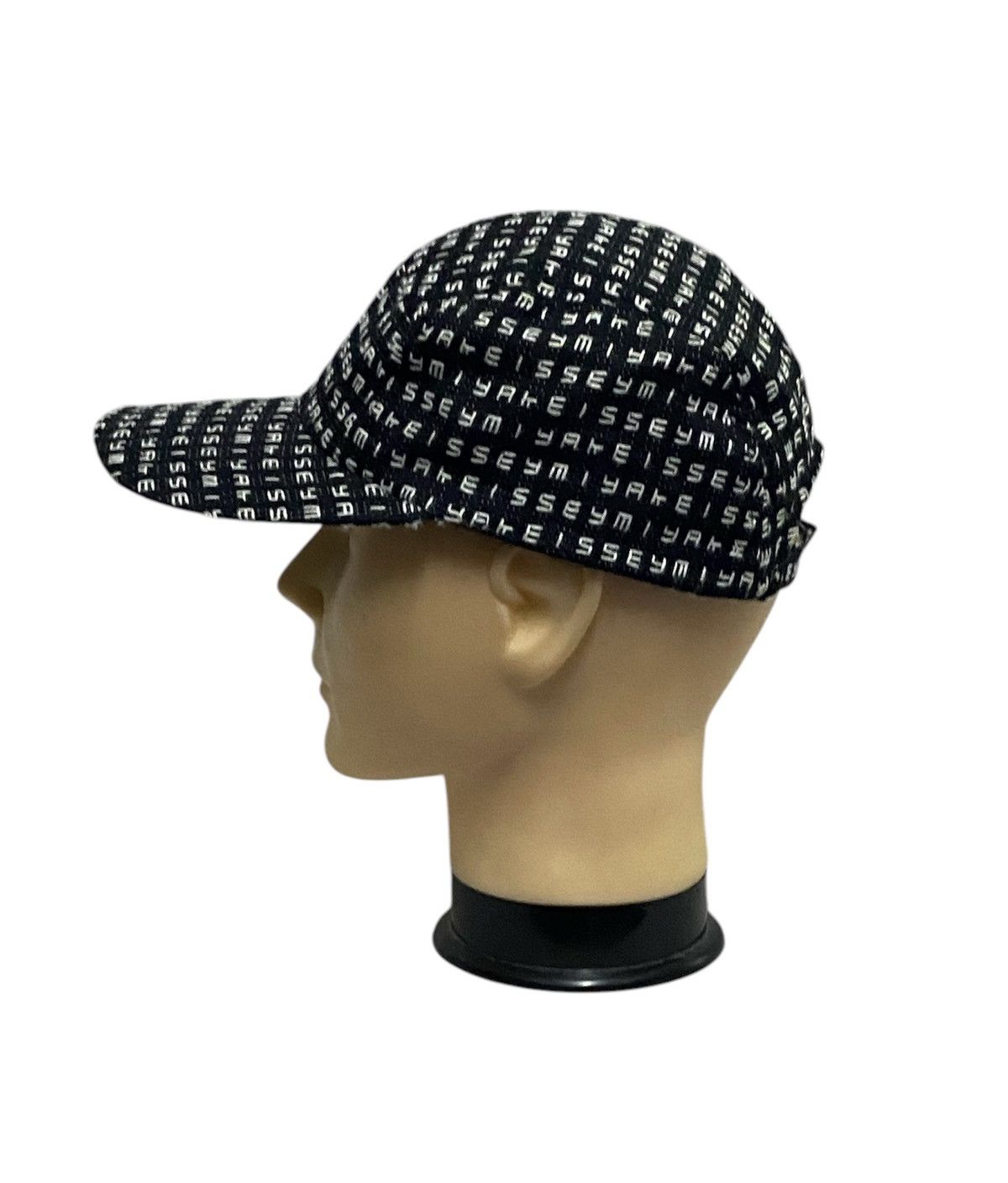 Issey Miyake Rare🔥2000s Issey Miyake Black Jacquard 5 Panel Hat Size ONE SIZE - 6 Thumbnail