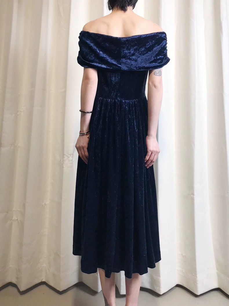 Kenzo Kenzo Used sapphire velvet velvet dress Size XS / US 0-2 / IT 36-38 - 7 Thumbnail