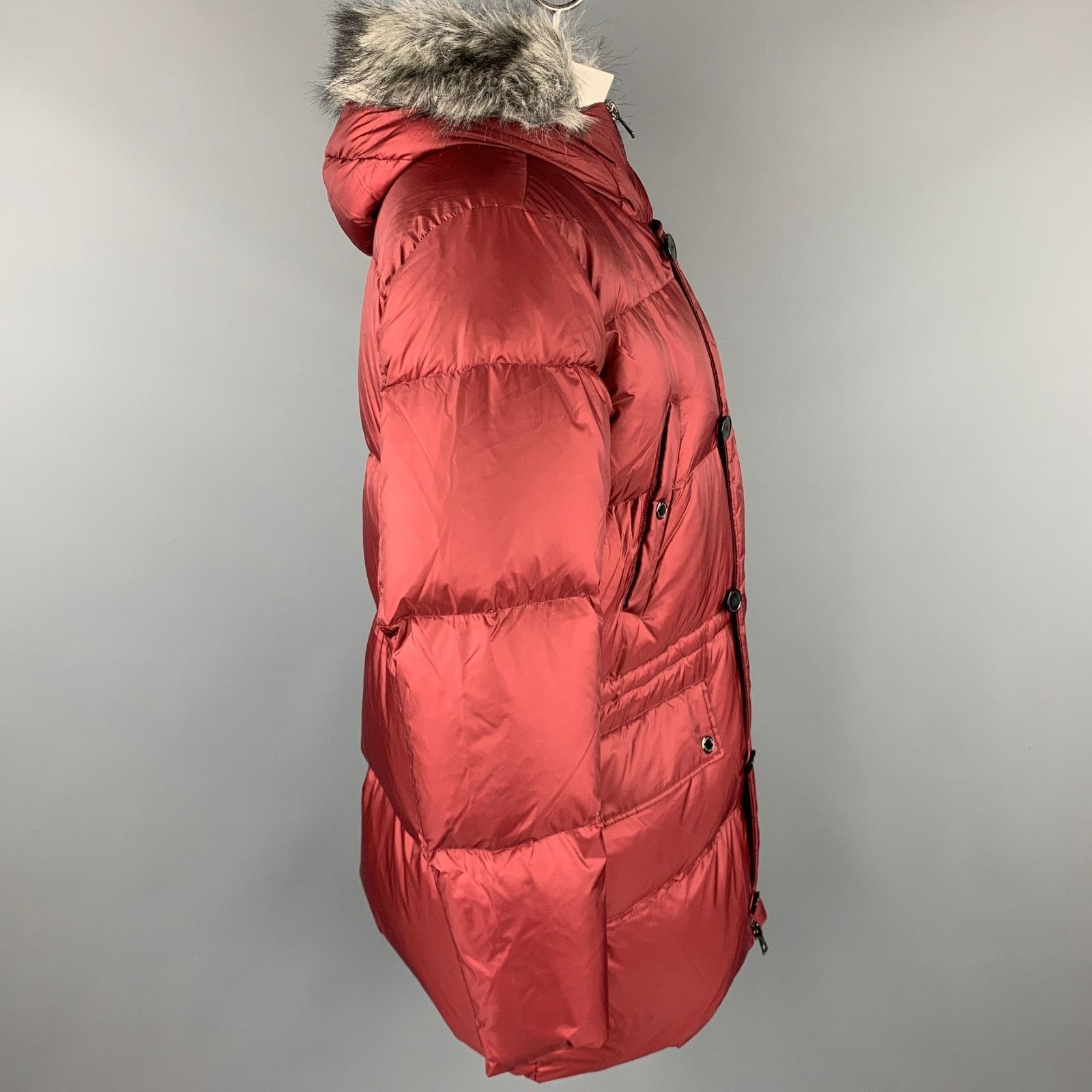 Michael Kors Size XXL Burgundy Quilted Nylon Down Filled Coat Size US XXL / EU 58 / 5 - 3 Thumbnail