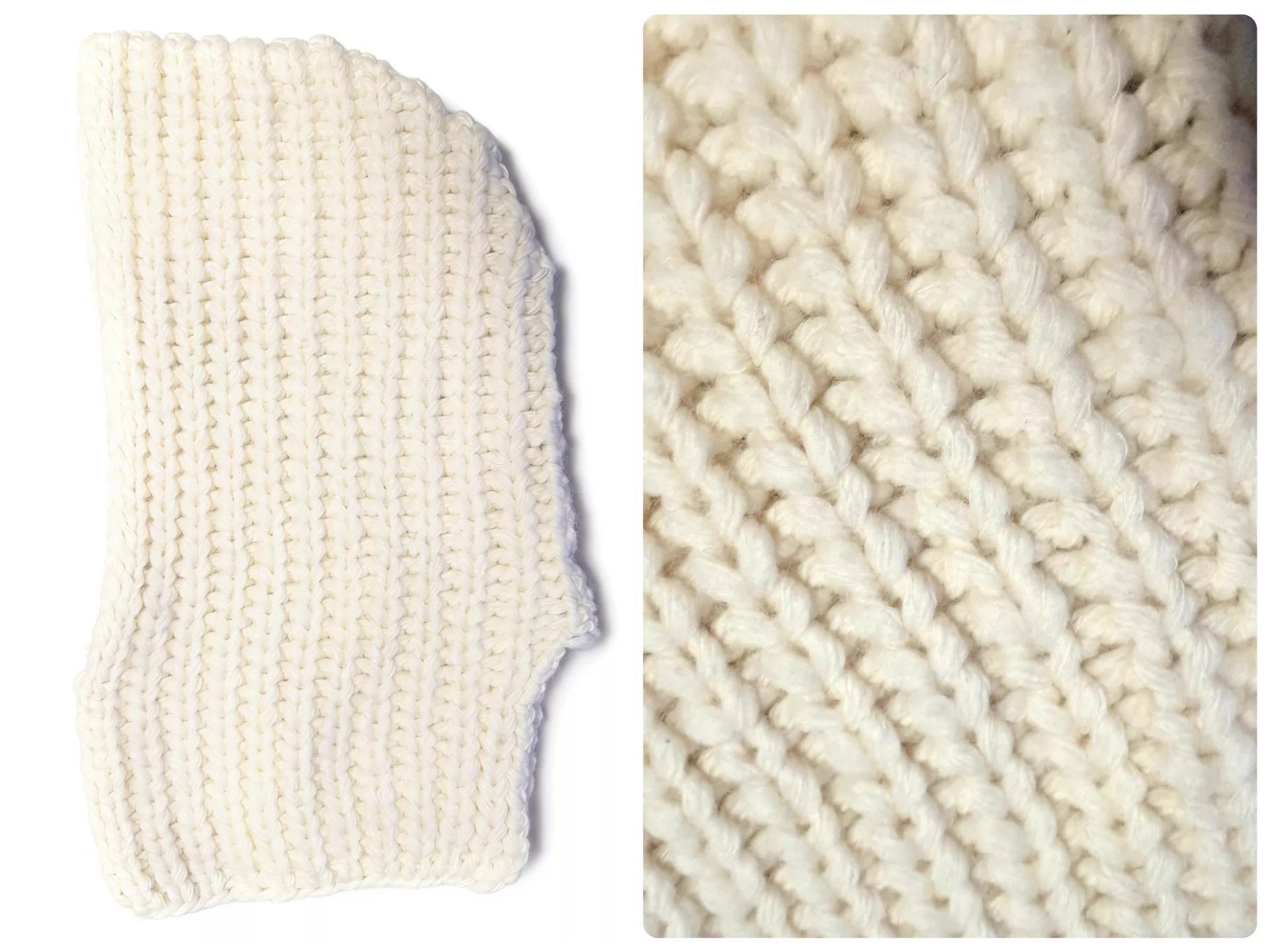 KIJIMA TAKAYUKI KIJIMA TAKAYUKI x CLANE Wool Knit Balaclava Ivory Size ONE SIZE - 6 Thumbnail