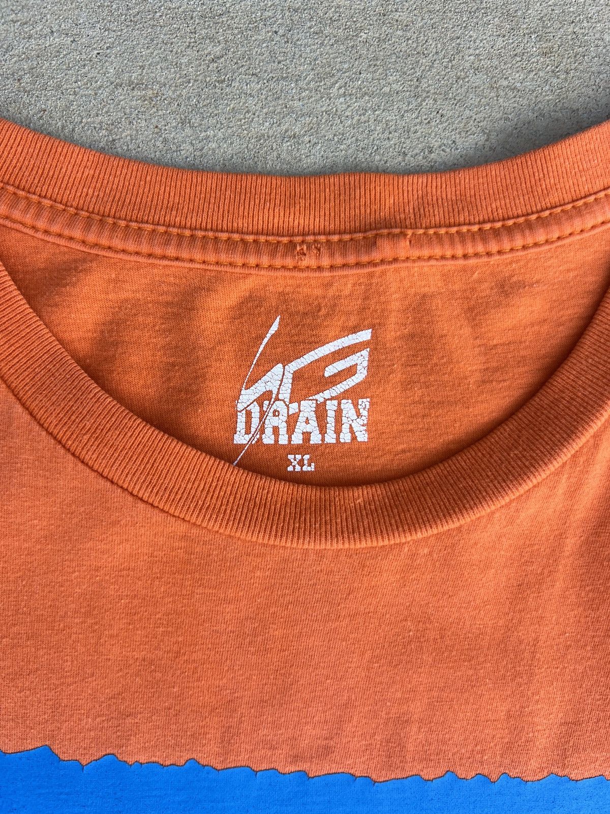 Drain Gang Drain Gang Bladee Orange Never Tee Size US XL / EU 56 / 4 - 4 Thumbnail