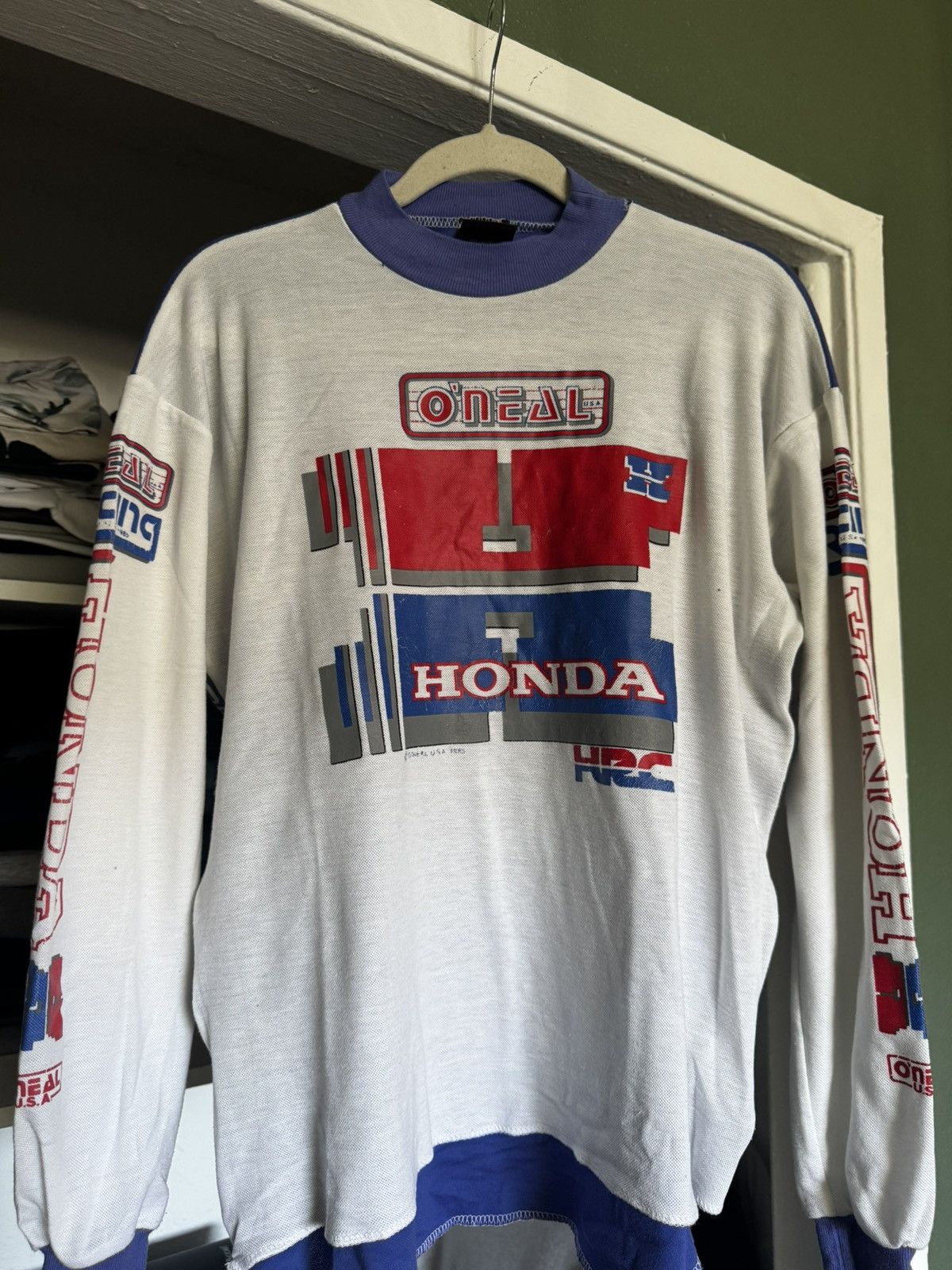 Honda Vintage 1980’s ONEAL HONDA LONG SLEEVE Size US M / EU 48-50 / 2 - 2 Thumbnail