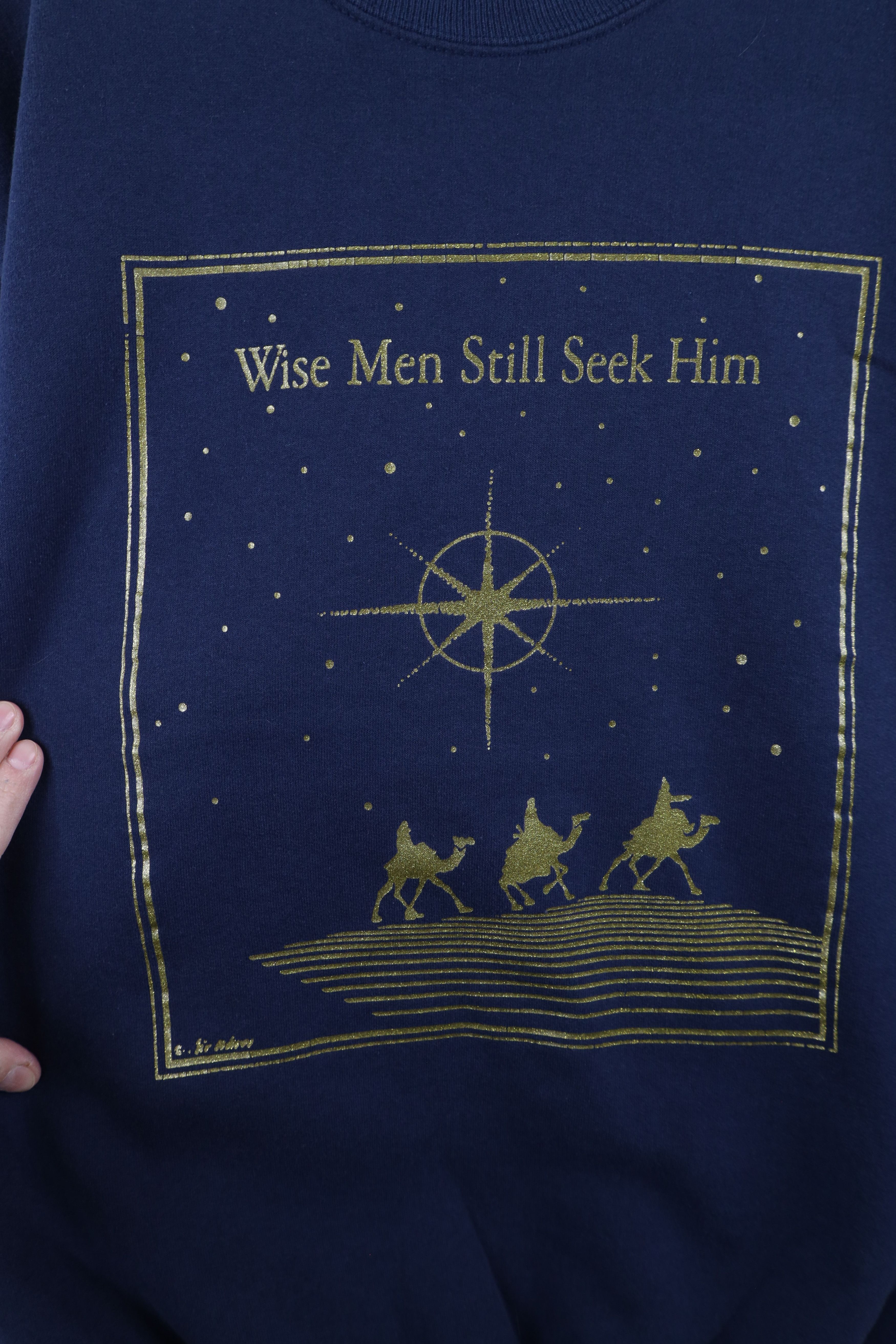 Vintage Vintage 90s Streetwear Men Still Seek Him Jesus Sweatshirt Size US L / EU 52-54 / 3 - 4 Thumbnail