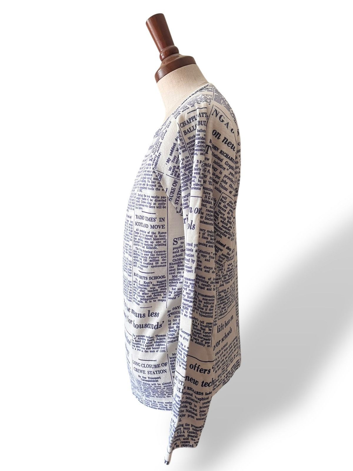 Japanese Brand C & A Full Print Newspaper Longsleeve Shirt Size US M / EU 48-50 / 2 - 5 Thumbnail