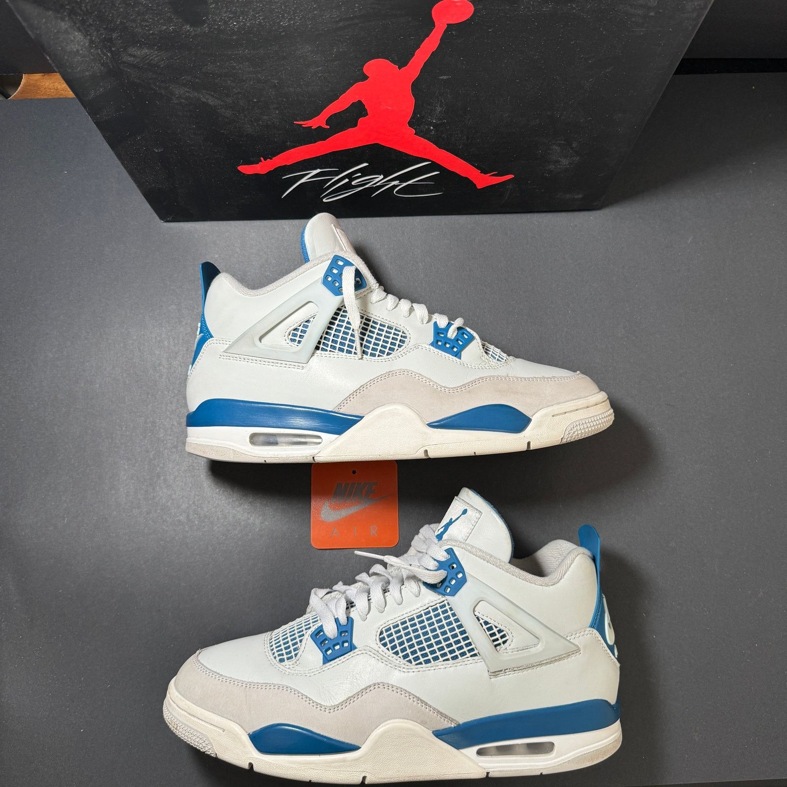 Jordan Brand × Nike Size 10.5 Air Jordan 4 Retro Military Blue 2024 Men's Shoes Size US 10.5 / EU 43-44 - 2 Thumbnail