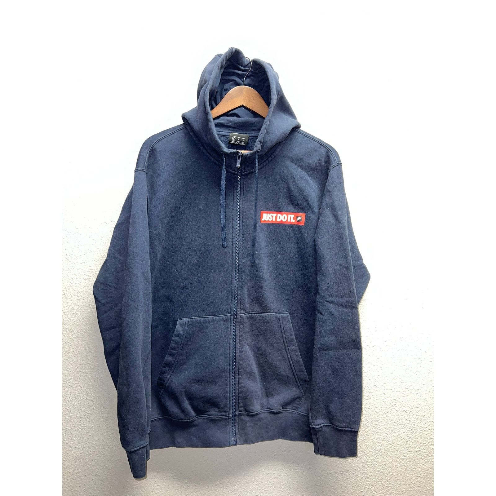 Vintage Nike Just Do It Hoodie Full Zip Sweatshirt Swoosh Logo Large Size US L / EU 52-54 / 3 - 1 Thumbnail