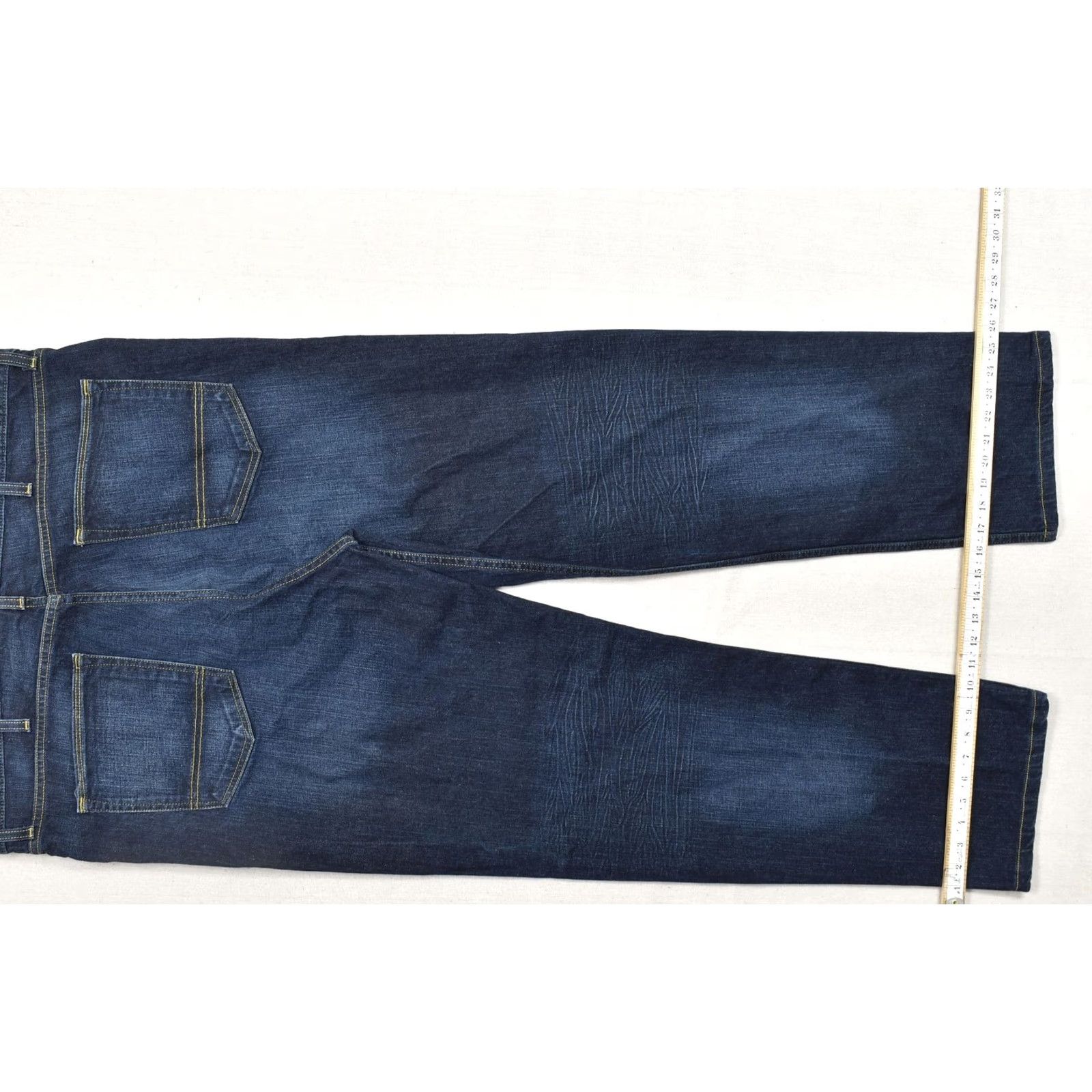 Vintage The Foundry Supply Co. Flex Denim Jeans Dark Wash Straight Leg Men 44x34 Cotton"} Size US 44 / EU 60 - 4 Thumbnail