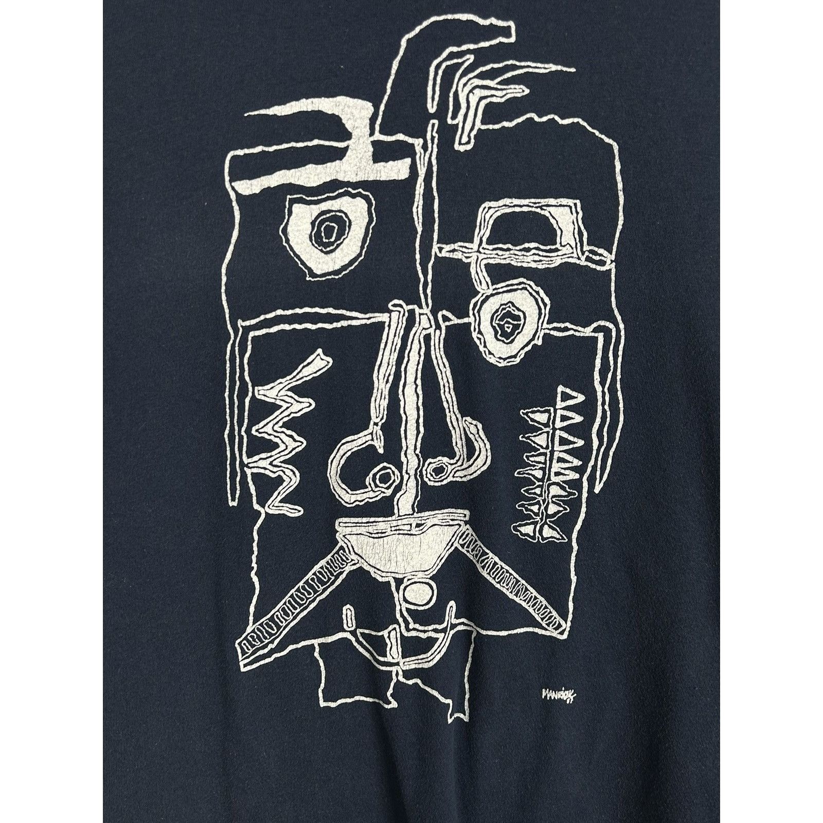 Vintage Vintage 1987 César Manrique Spanish Artist T-Shirt In Blue Size US XL / EU 56 / 4 - 4 Thumbnail