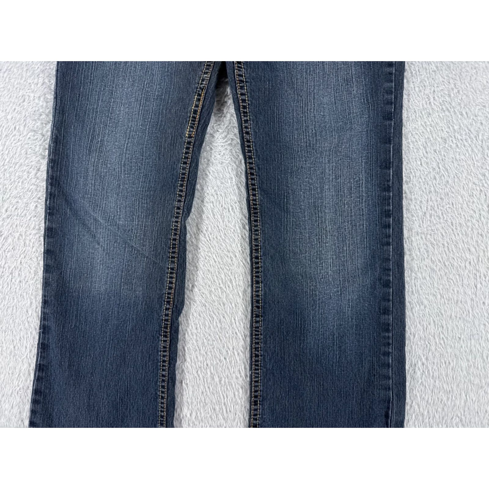 Vintage Vintage Clash Womens Jeans Bootcut Low Rise Blue Denim Embroidered Stretch 28x28 Size 28" / US 6 / IT 42 - 3 Thumbnail