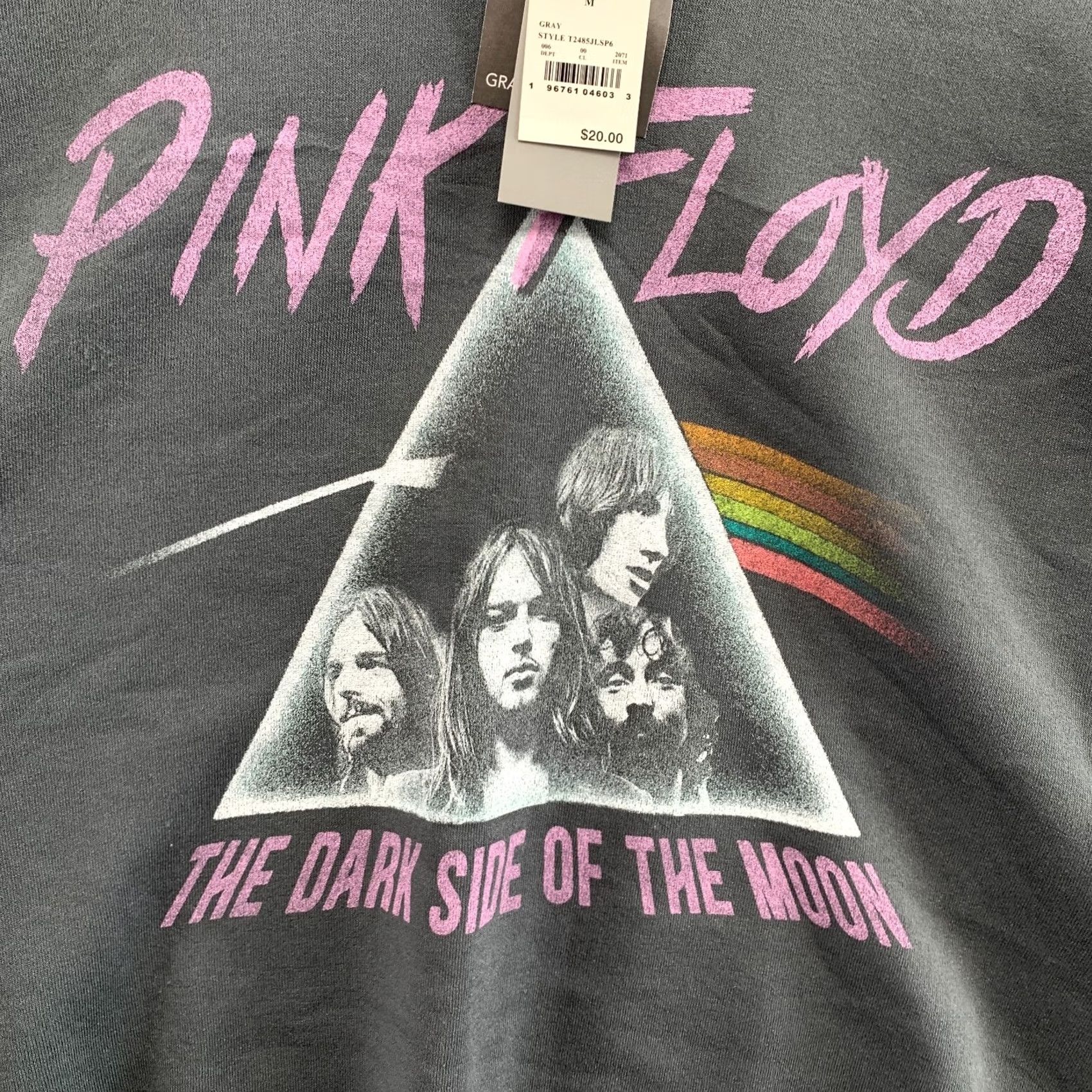 Vintage NEW Pink Floyd Crewneck Sweatshirt Gray Womens M Darkside Moon Music 27x21 Size M / US 6-8 / IT 42-44 - 7 Thumbnail