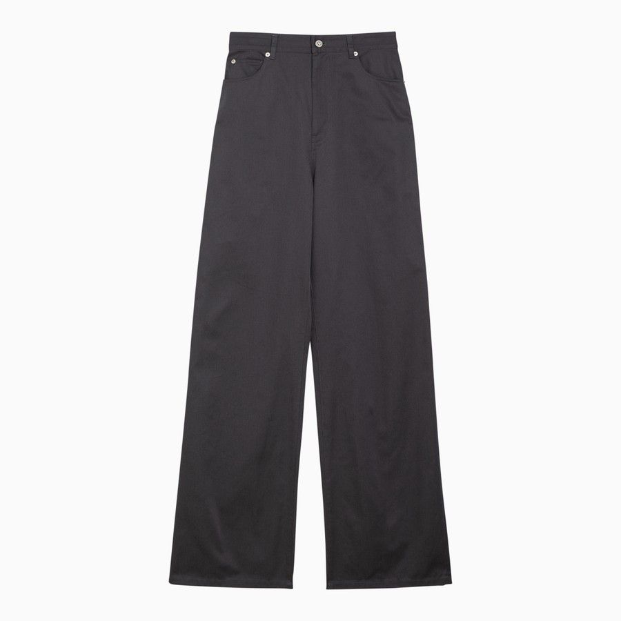Loewe o1d2blof0824 Cotton Wide Trouser in Grey Size 26" / US 2 / IT 38 - 1 Thumbnail