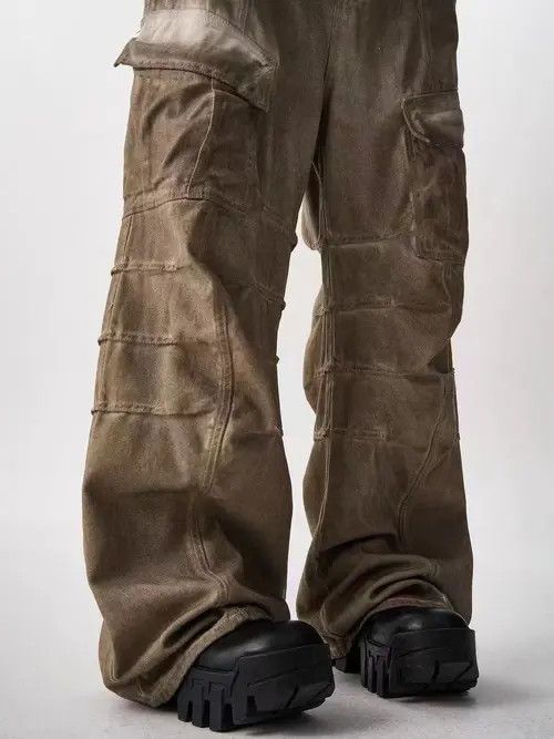 VIBE Vintage Washed Heavy Duty Pleated Work Pants Size US 32 / EU 48 - 5 Thumbnail