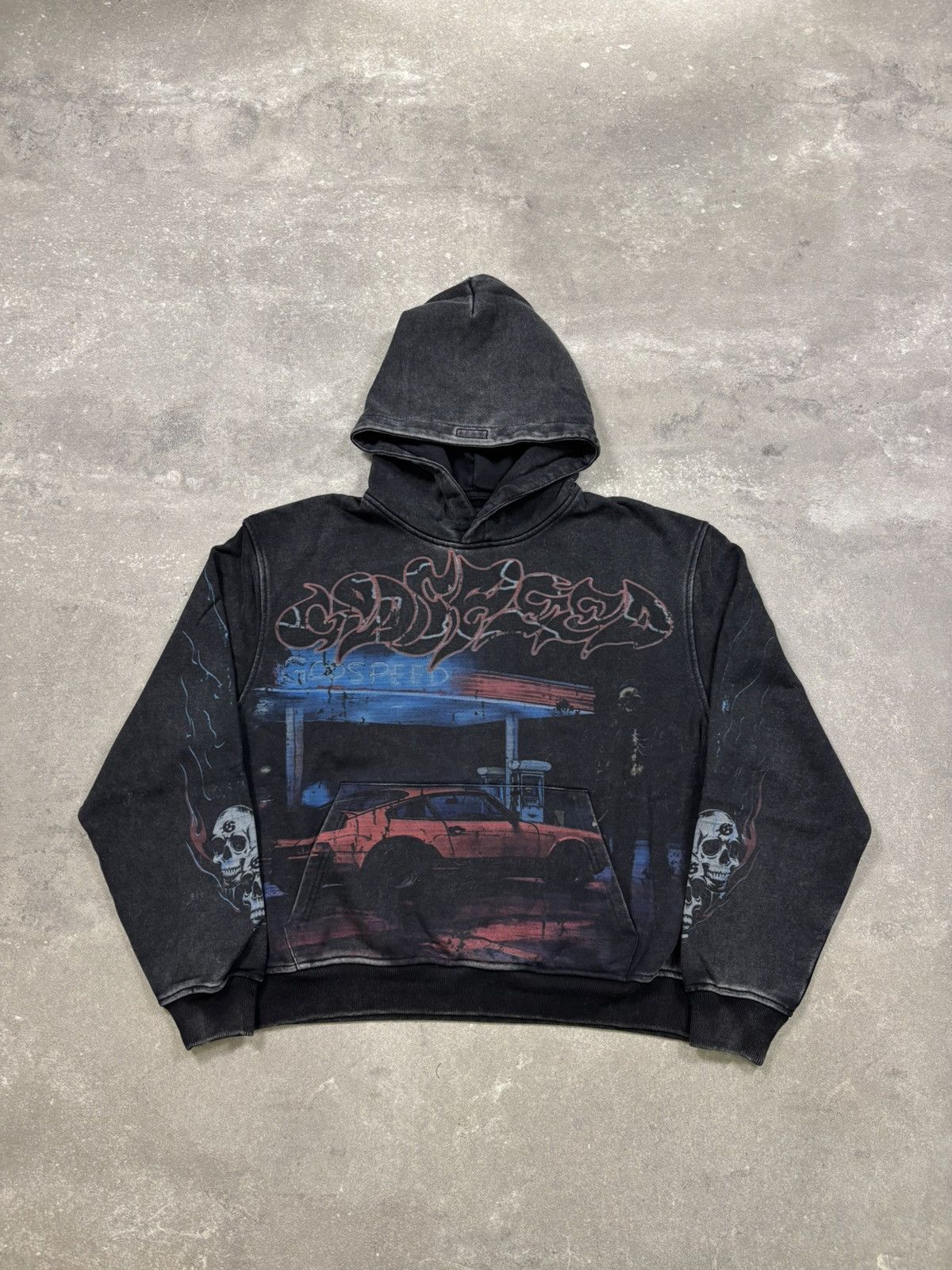 Godspeed Godspeed Pitstop Hoodie, Washed Black Size US XXL / EU 58 / 5 - 2 Thumbnail