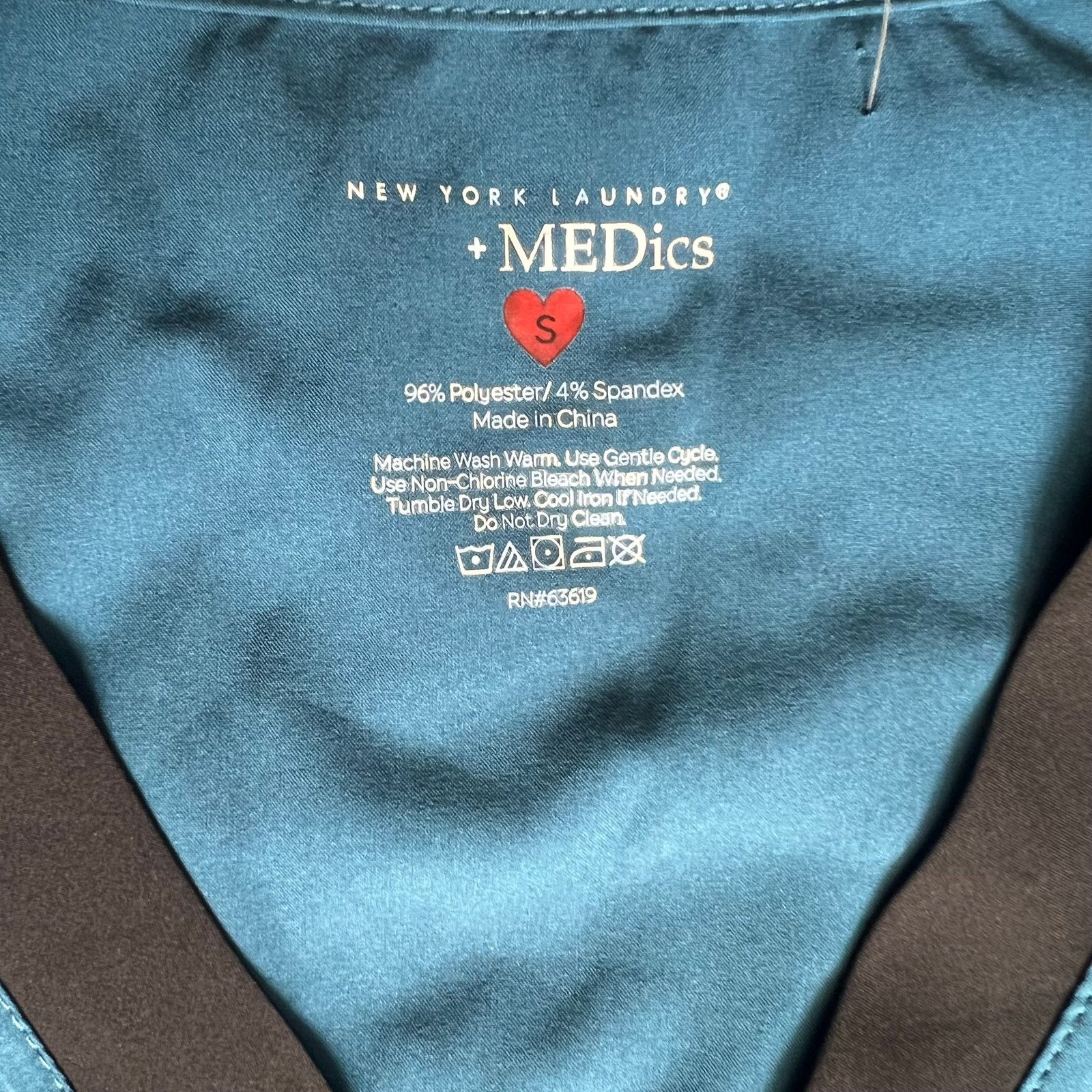 Other New York Laundry Medics Teal Blue Shortsleeve Scrub Top, S Size S / US 4 / IT 40 - 4 Thumbnail