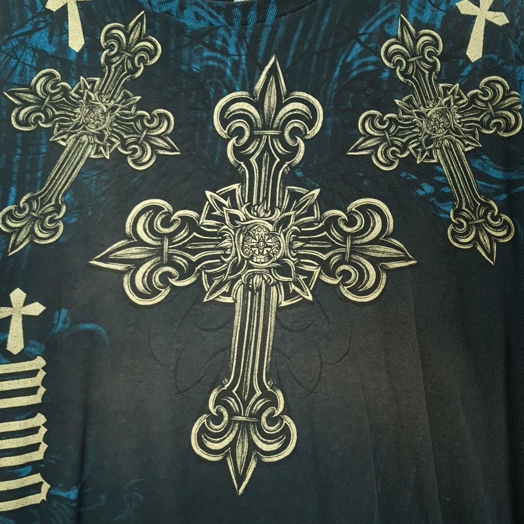 Vintage VINTAGE MMA Elite Shirt Grunge Goth Celtic Cross Gray XL Mens T-Shirt Size US XL / EU 56 / 4 - 6 Thumbnail