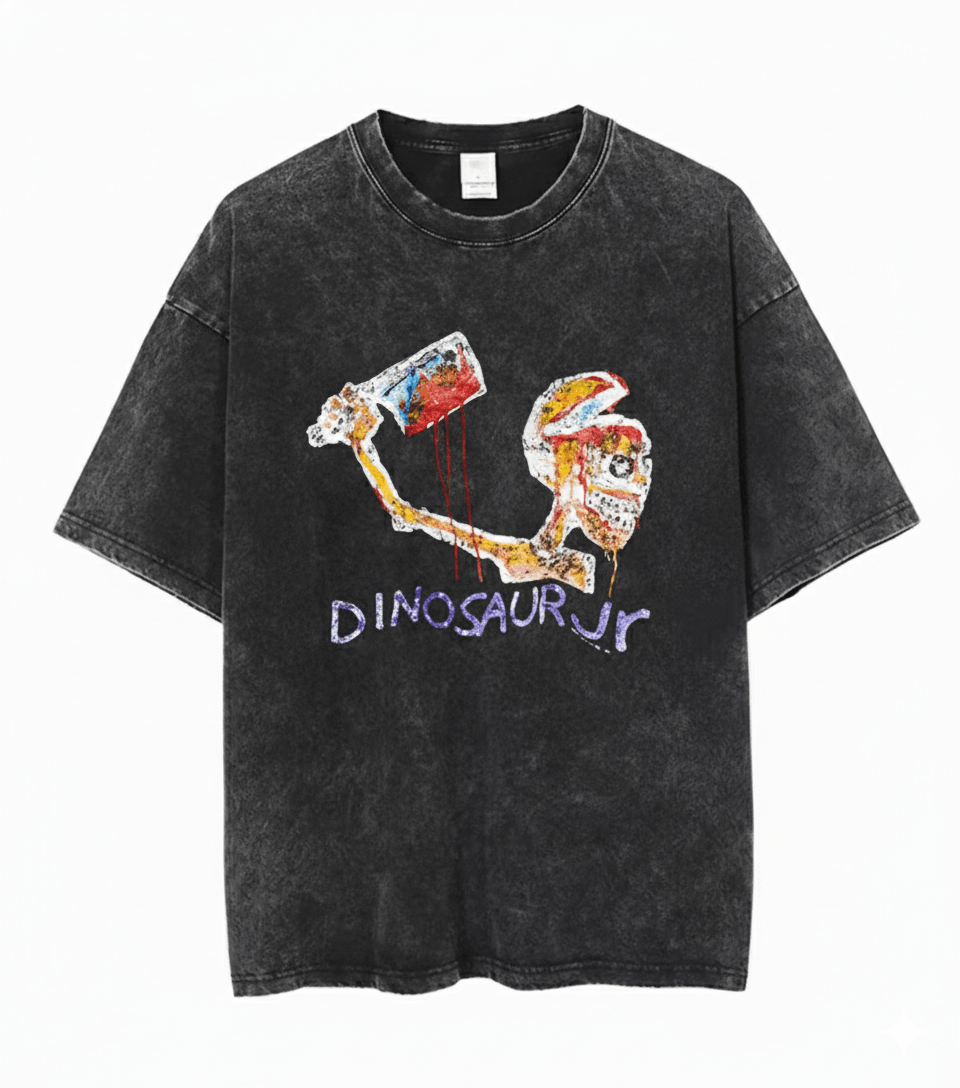 Other Y2K Street Retro Creepy Dinosaur High Quality Washed T-Shirt Size US L / EU 52-54 / 3 - 1 Thumbnail