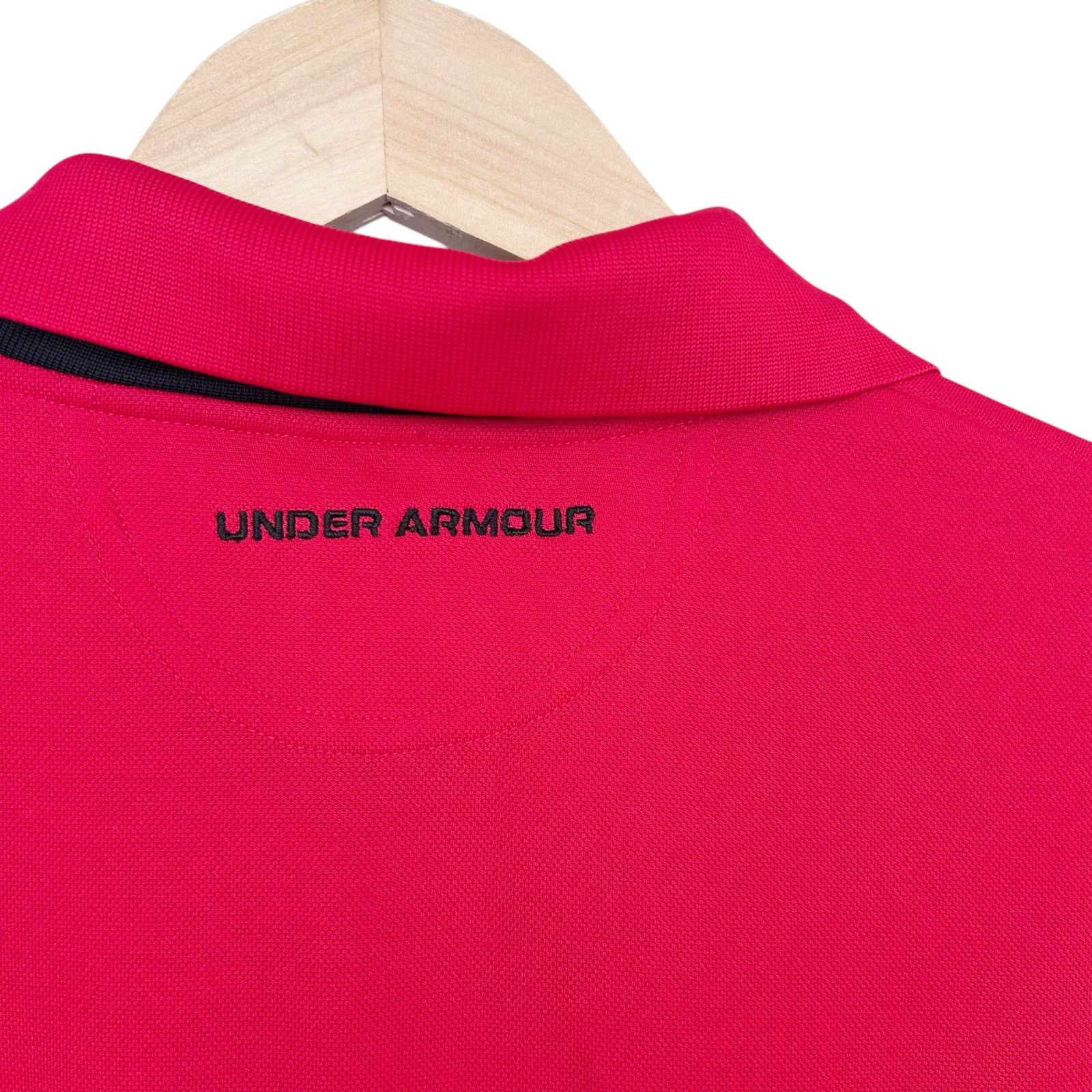 Under Armour Under Armour Red Heatgear Short Sleeve Polo Sz M Size US M / EU 48-50 / 2 - 6 Thumbnail