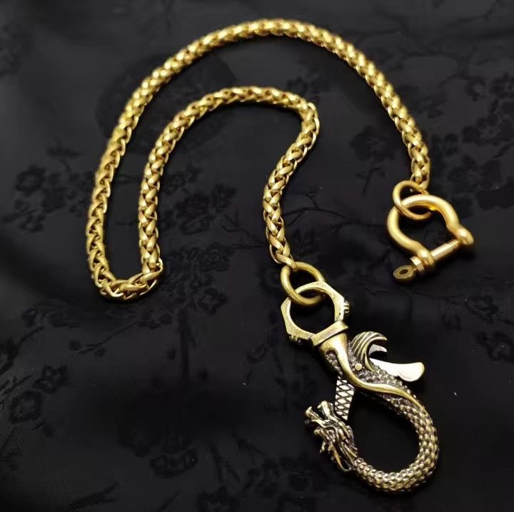 Vintage Brass Belt Wallet Chain Size ONE SIZE - 3 Thumbnail