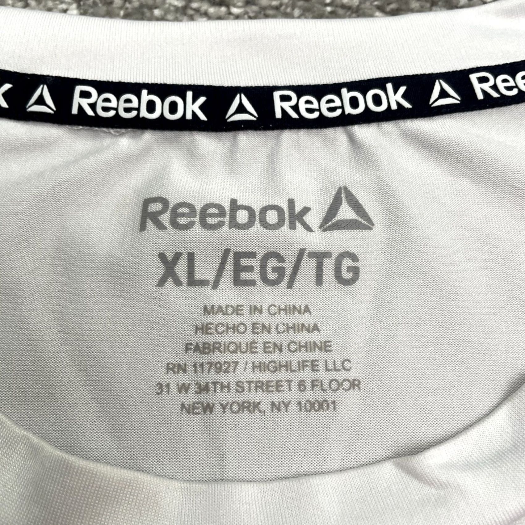 Reebok Reebok Mens XL White Graphic Active T-Shirt Short Sleeve Athletic Tee Crew Neck Size US XL / EU 56 / 4 - 7 Thumbnail