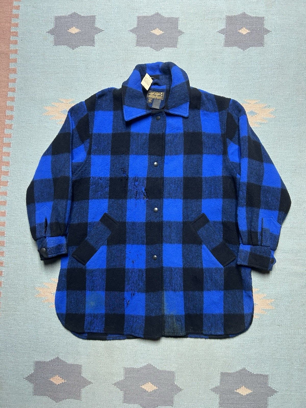 Vintage Vtg 80s Eddie Bauer snap jacket wool blend NWT DISTRESSED S Size S / US 4 / IT 40 - 1 Thumbnail