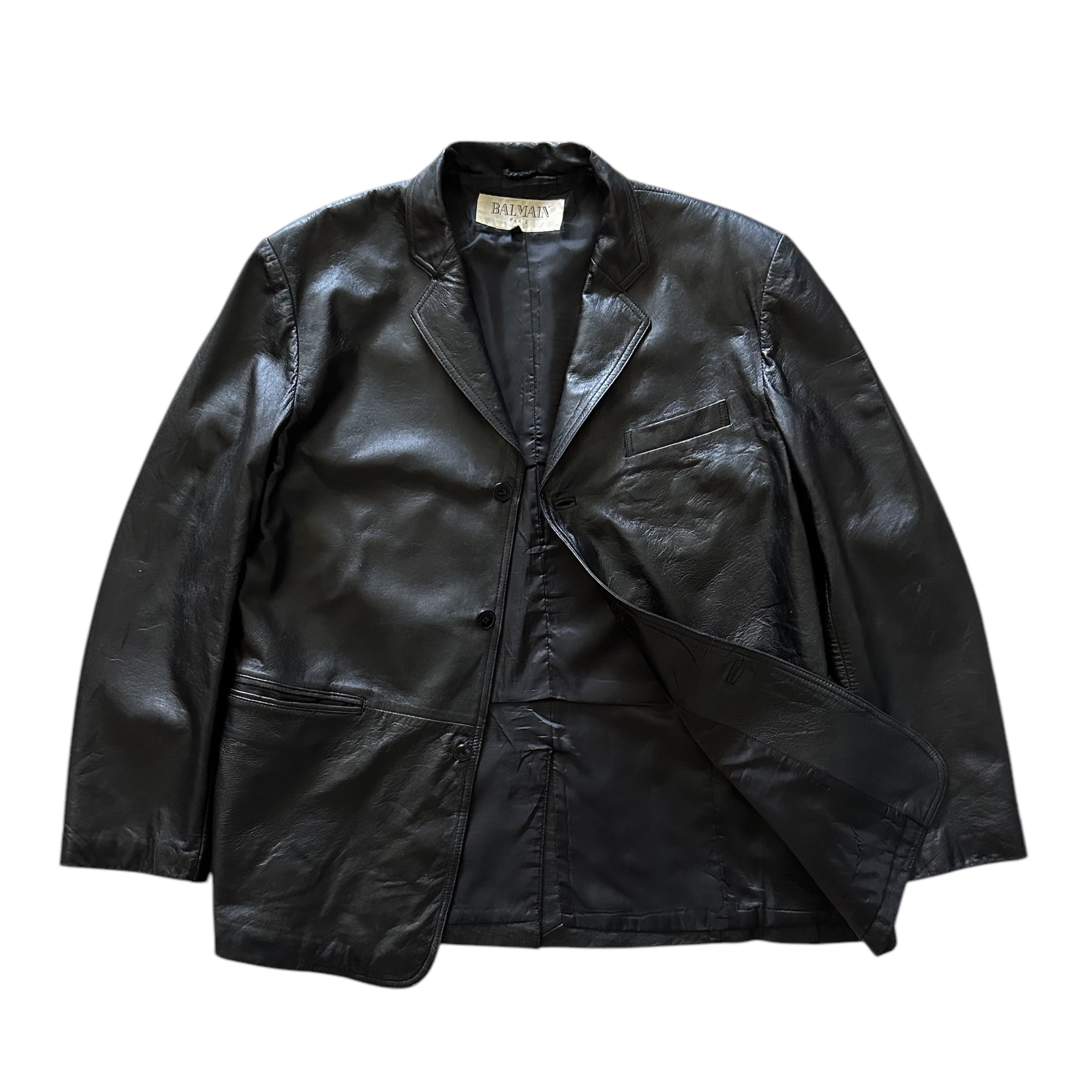🔥Vintage Balmain Leather Jacket