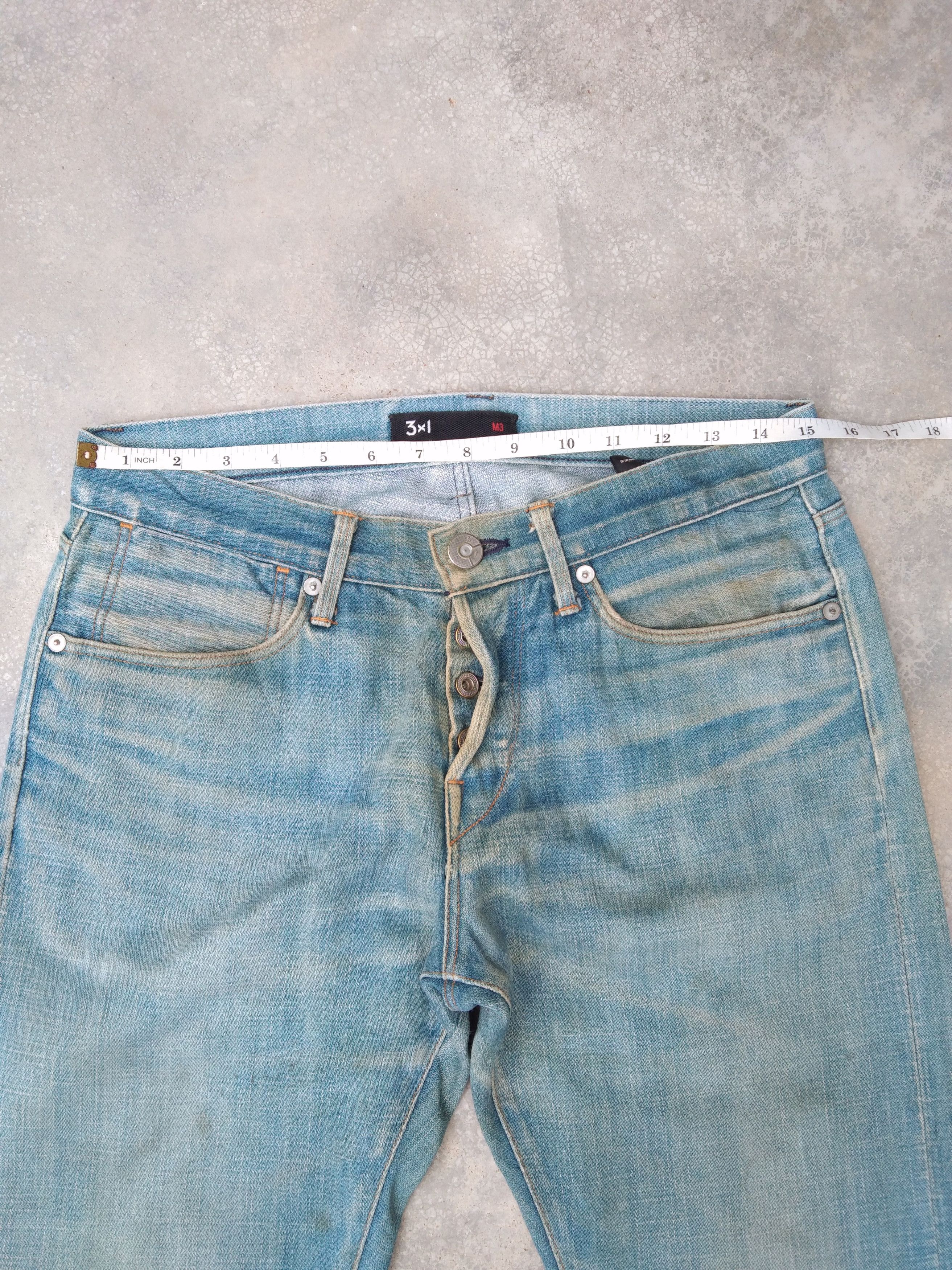 3x1 Vintage Japan 3 X 1 Selvedge Redline Distressed Jeans 30x30 Size US 30 / EU 46 - 7 Thumbnail