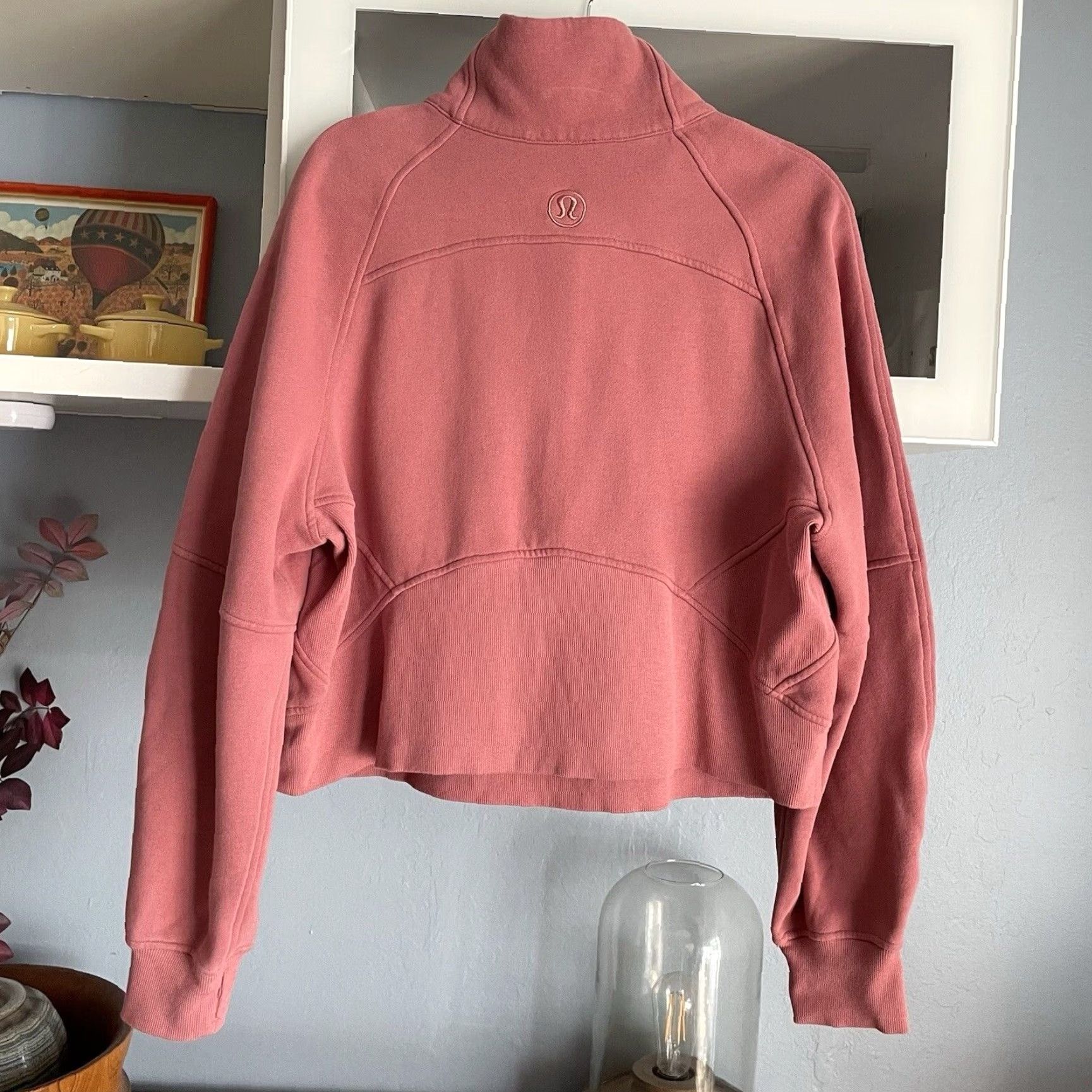 Lululemon Lululemon Scuba Oversized Funnel Neck Shirt Pink Savannah M/L Womens Sweatshirt Pullover Zip Long Sleeve Size M / US 6-8 / IT 42-44 - 3 Thumbnail
