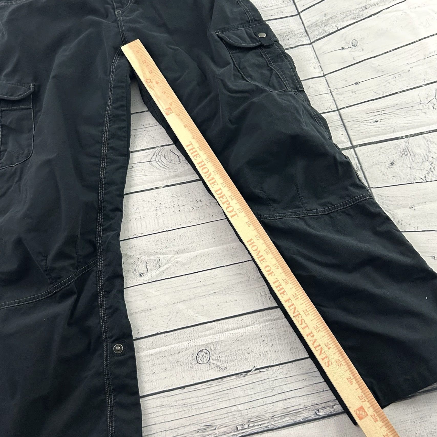 Vintage Kuhl Vintage Patina Dye Snap Button Cargo Pants Women's 10 | 12 Black Size 32" / US 10 / IT 46 - 2 Thumbnail