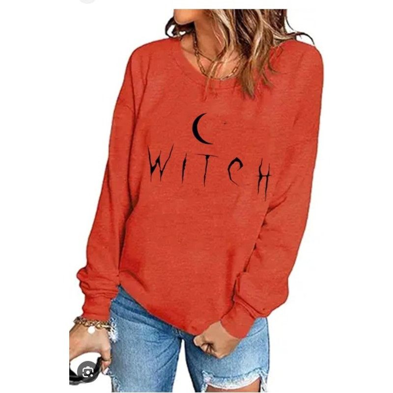 Other Unbranded Witch LS Orange Sweatshirt - Size Medium Size M / US 6-8 / IT 42-44 - 1 Thumbnail