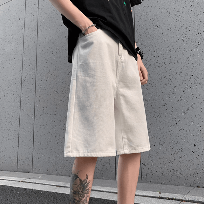 Japanese Brand × Jean Retro loose fitting straight leg denim shorts Size US 30 / EU 46 - 4 Thumbnail