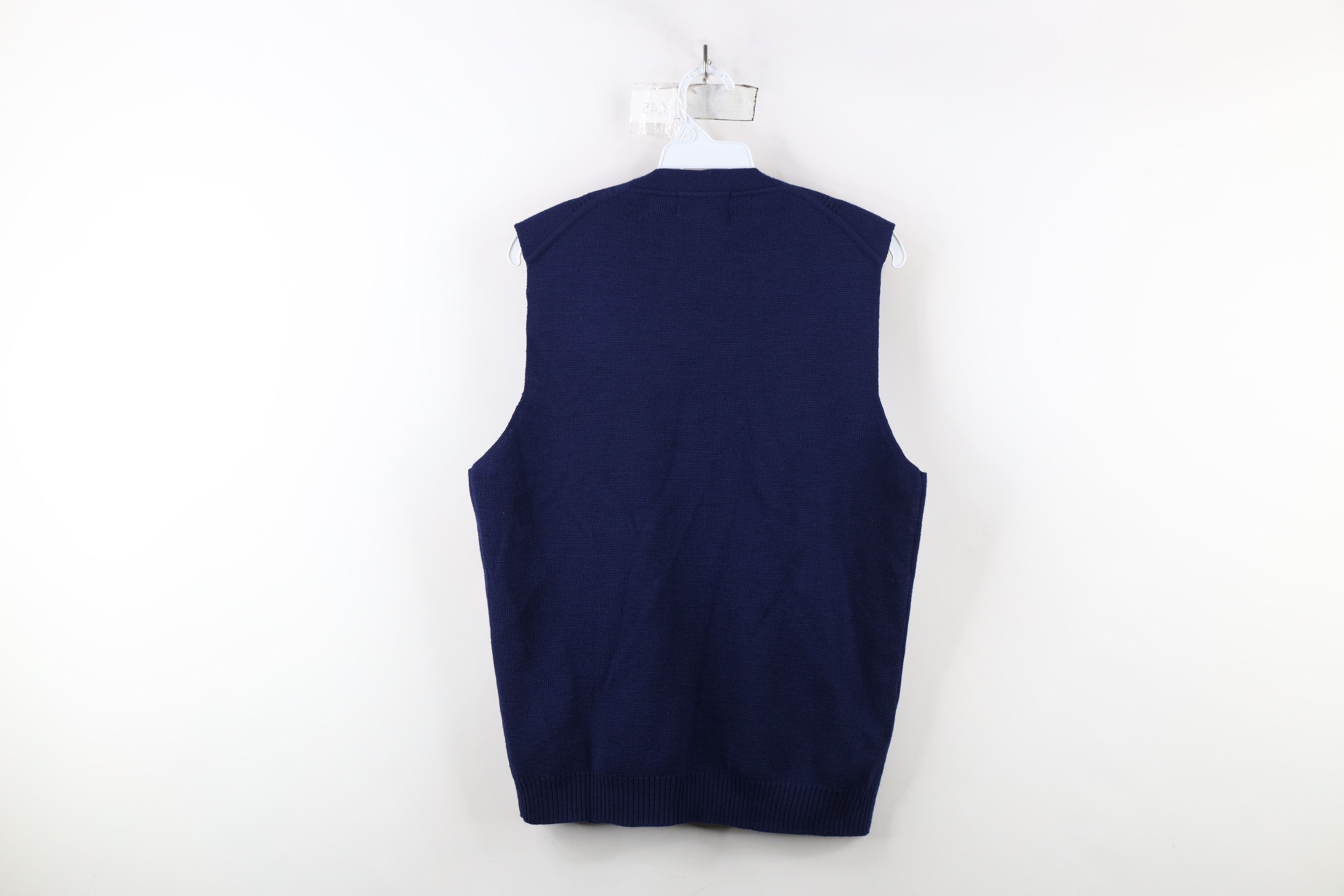 Vintage Vintage 60s Streetwear Ribbed Wool Blend Knit Sweater Vest Size US L / EU 52-54 / 3 - 8 Thumbnail