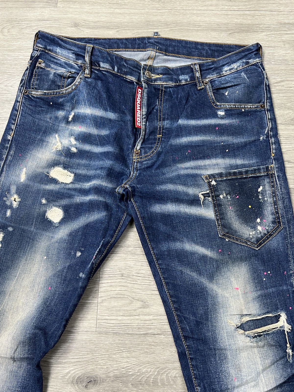 Dsquared2 Dsquared2 Slim Jean Distressed Blue Denim Pants IT 52 Size US 36 / EU 52 - 3 Thumbnail