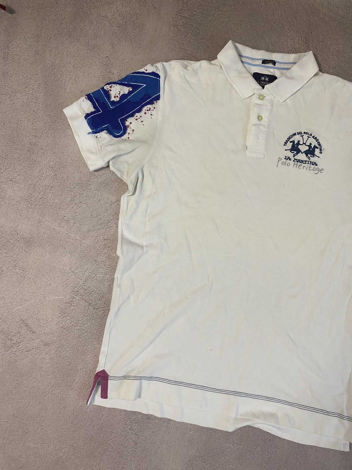 Polo Ralph Lauren × Vintage Polo Ralph Lauren style distressed rugby polo Size US XL / EU 56 / 4 - 3 Thumbnail