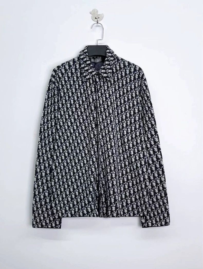 Dior Dior Monogram Cotton Knit Long Sleeve Jacket Size US L / EU 52-54 / 3 - 1 Thumbnail