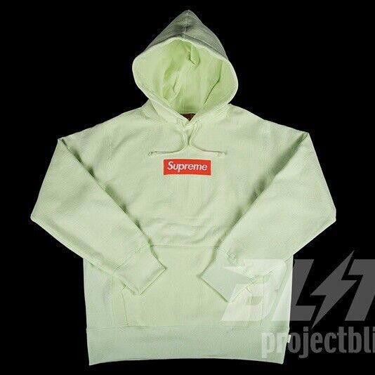 Supreme ボックスロゴ Pale Lime 17AW パーカー フーディー Supreme Box Logo Hooded Sweatshirt Pale Lime Size Large | eBay