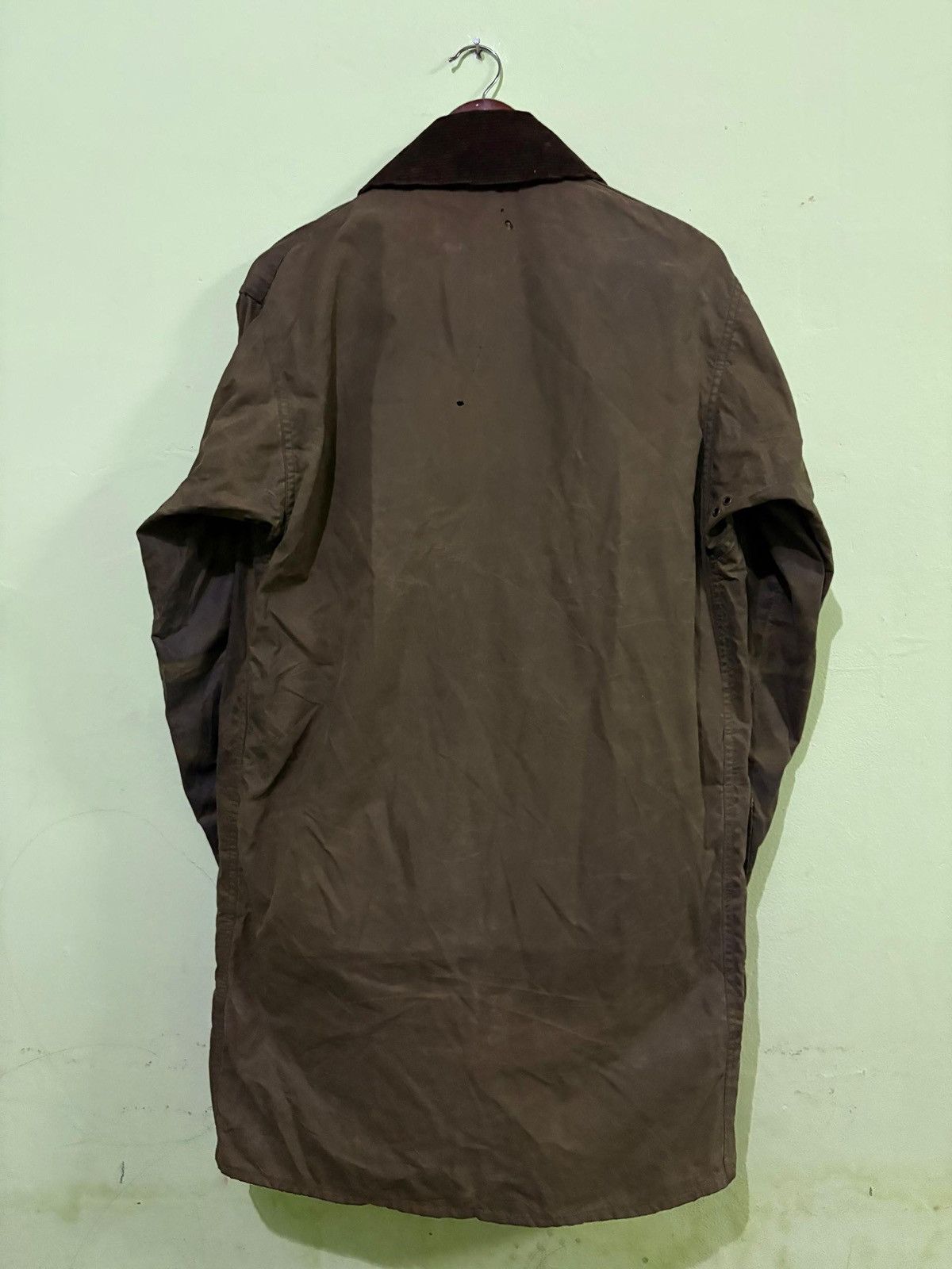 Barbour VTG 90's Barbour Border Cotton Waxed Jacket Hunting Jacket Size US L / EU 52-54 / 3 - 9 Thumbnail