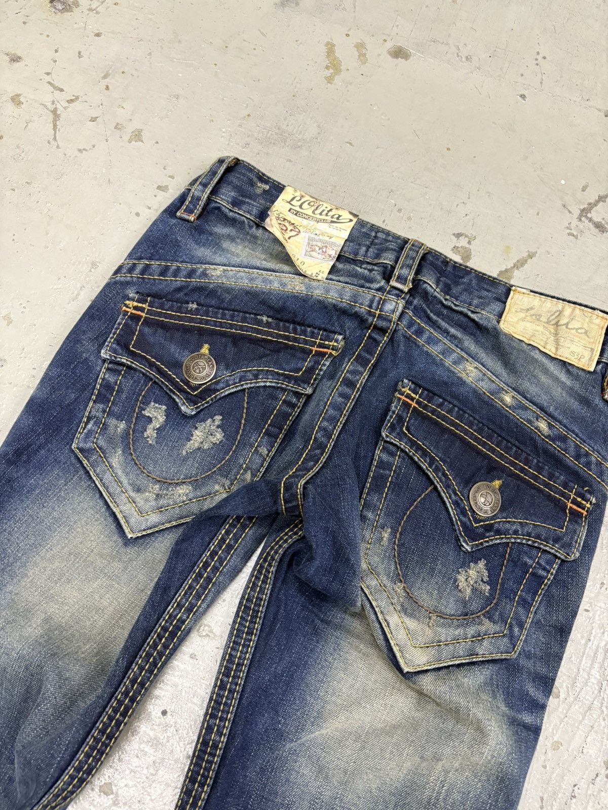 Tornado Mart Vintage Flared Lolita Jeans If Six Was Nine Distressed Size US 31 - 14 Thumbnail