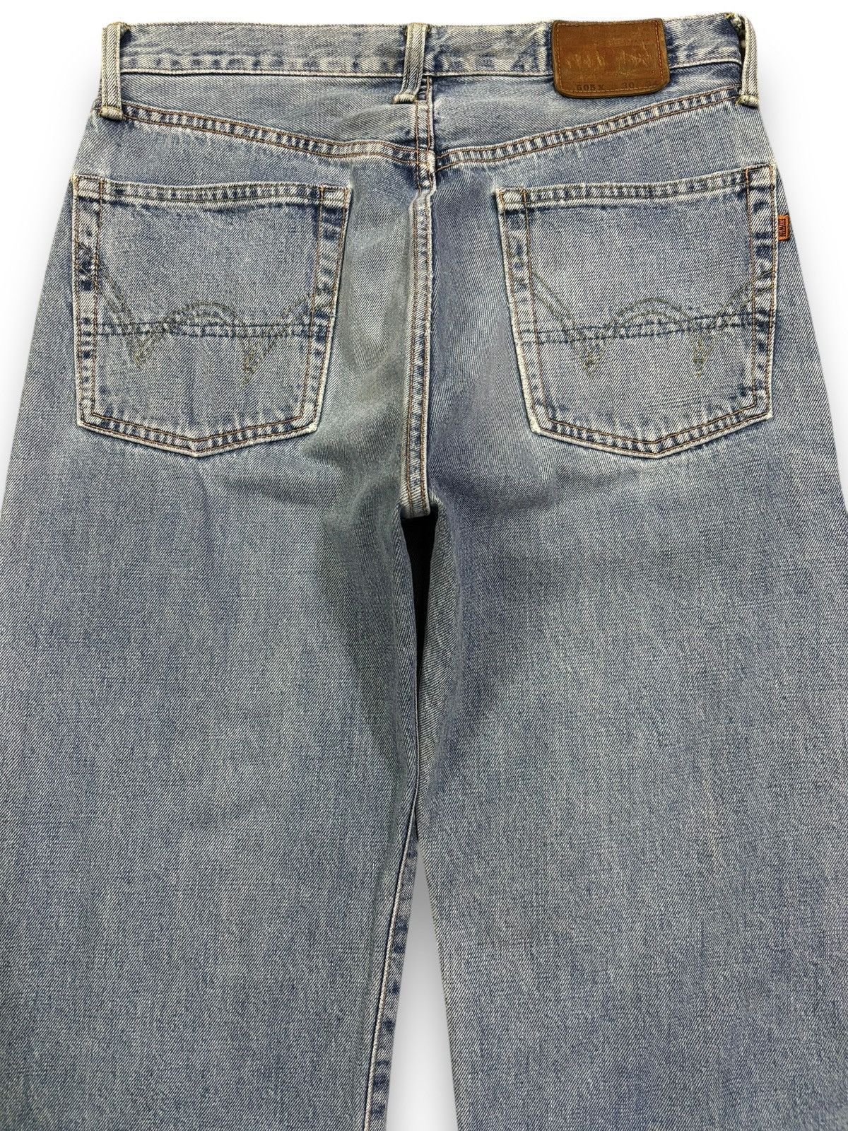 Edwin Vintage Edwin 505X Selvedge Blue Washed Straight Leg Jeans Size US 30 / EU 46 - 12 Thumbnail