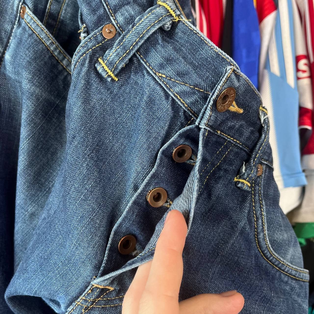 Edwin Edwin ED-55 Relaxed Fit Button Fly Blue Denim Pants Size M Size US 34 / EU 50 - 13 Thumbnail