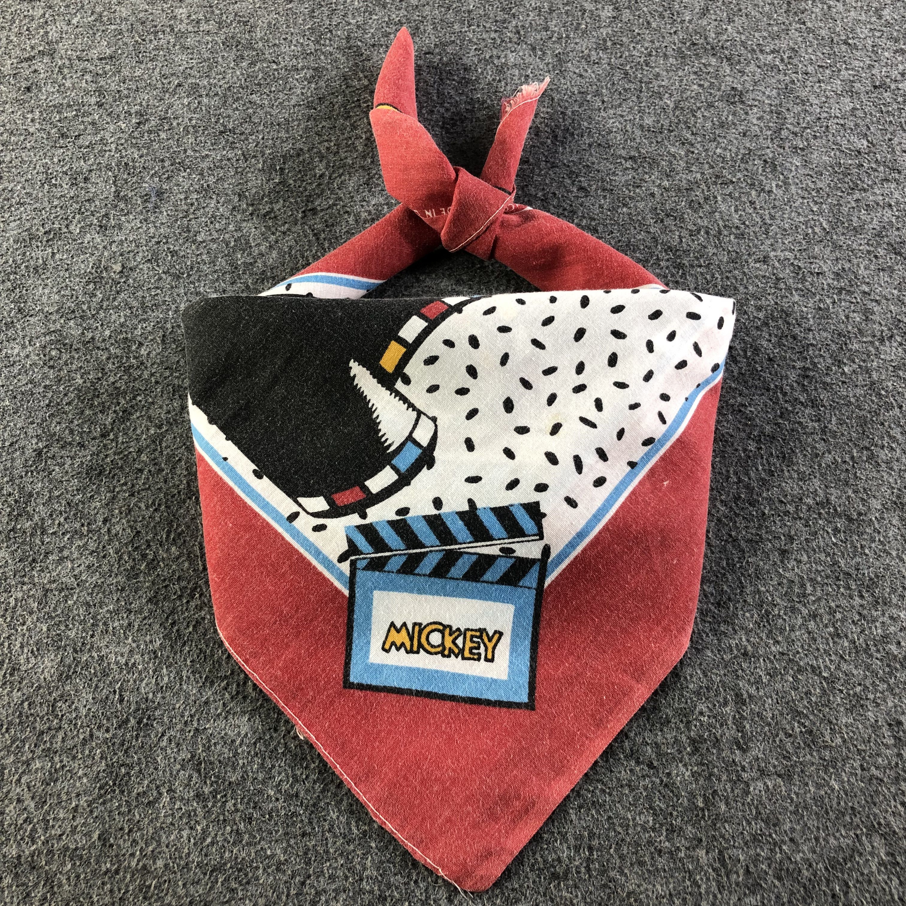 Disney × Mickey Mouse × Vintage Mickey and Friends Handkerchief Bandana Neckerchief H2314B Size ONE SIZE - 7 Thumbnail