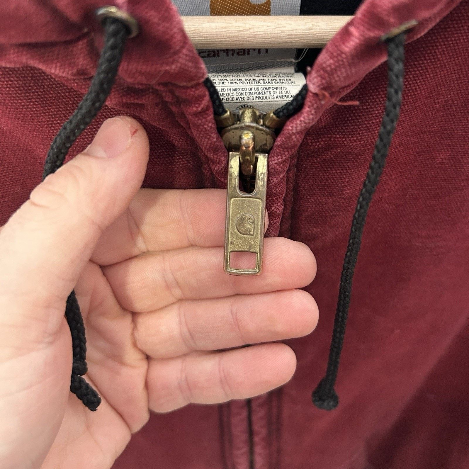 Carhartt Vintage Carhartt Hooded Active Jacket “Crimson Red” J130 CRI Size US XXL / EU 58 / 5 - 11 Thumbnail