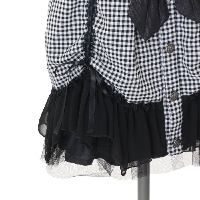 Japanese Brand ALGONQUINS Checkered halter jumper mini dress ➕ Size ONE SIZE - 9 Thumbnail
