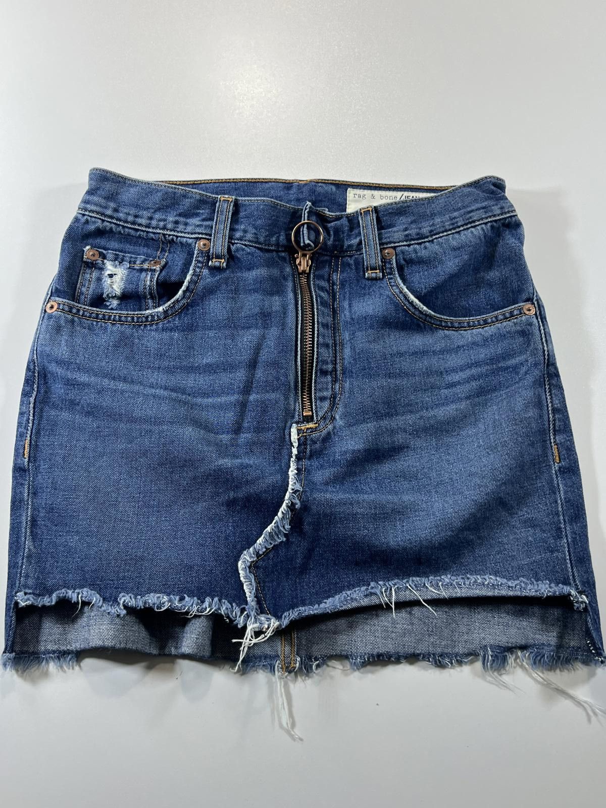 Rag & Bone rag & bone Denim Mini Skirt Size 25 Size 42" / US 20 - 1 Thumbnail