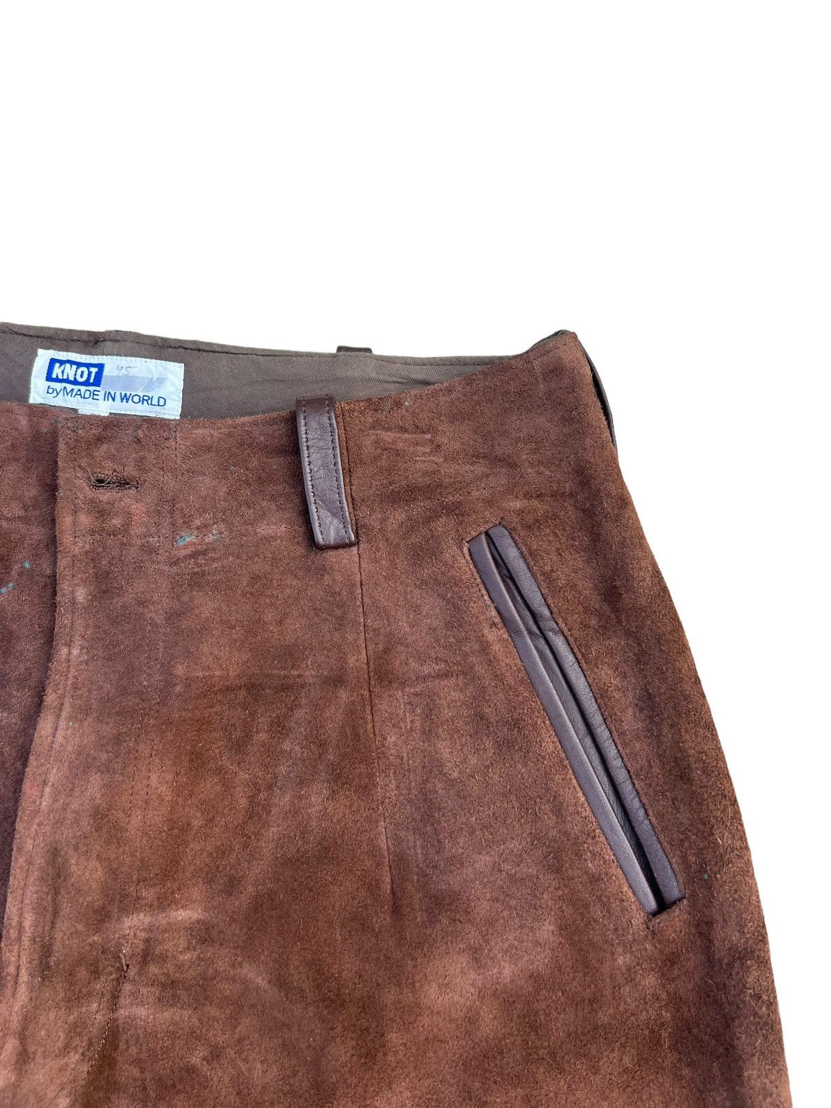 Leather Vintage KNOT Japan Hybrid Suede Calf Leather Short Pant Size US 31 - 8 Thumbnail