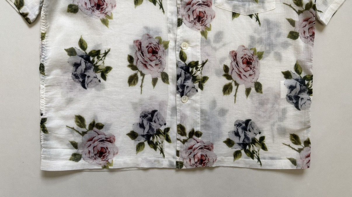 Our Legacy White Cotton Voile ‘Rose Print’ Box Shirt Size US S / EU 44-46 / 1 - 13 Thumbnail
