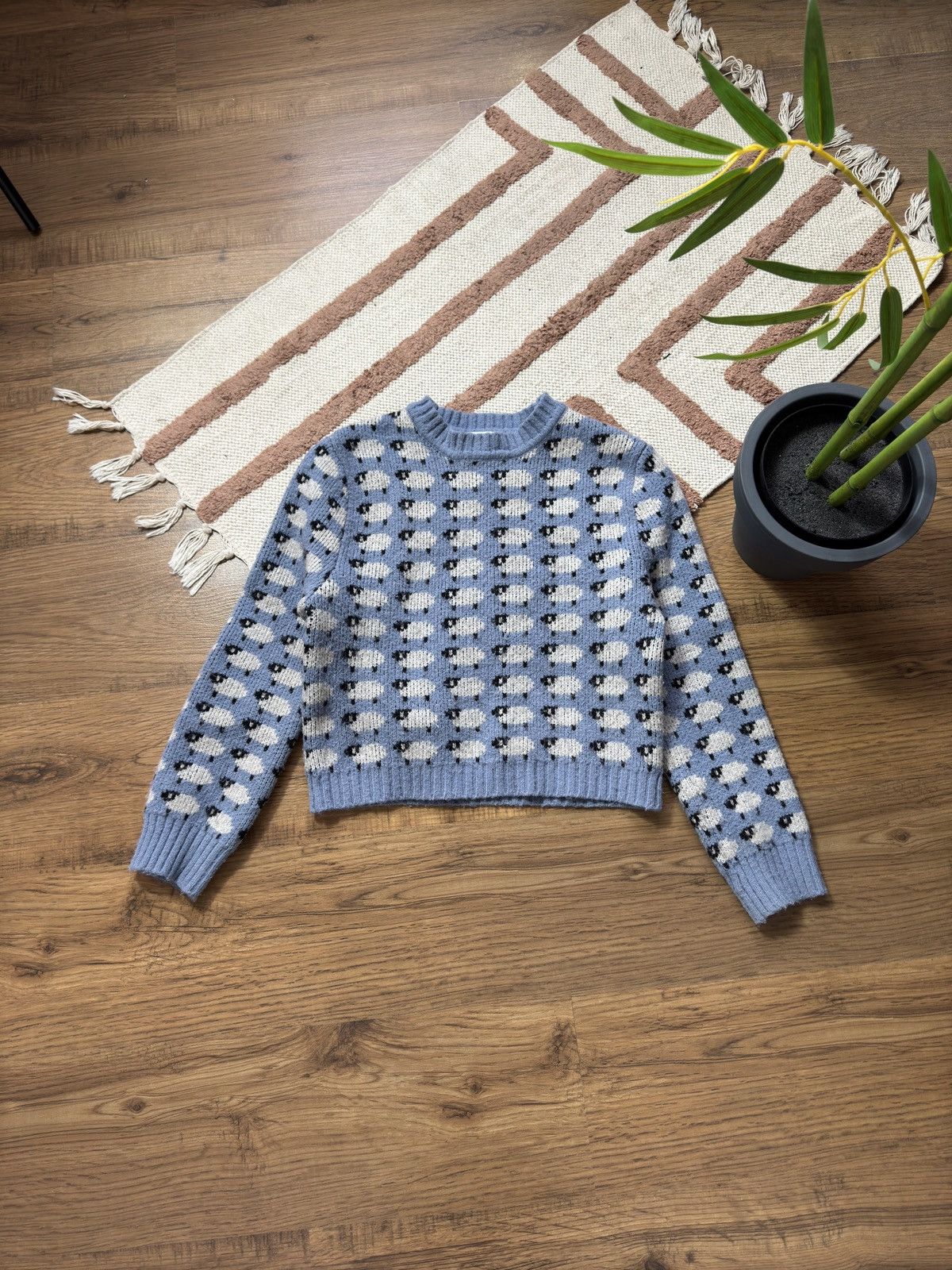 Vintage VINTAGE SHEEP CUTE KNITTED SWEATER Size S / US 4 / IT 40 - 1 Thumbnail