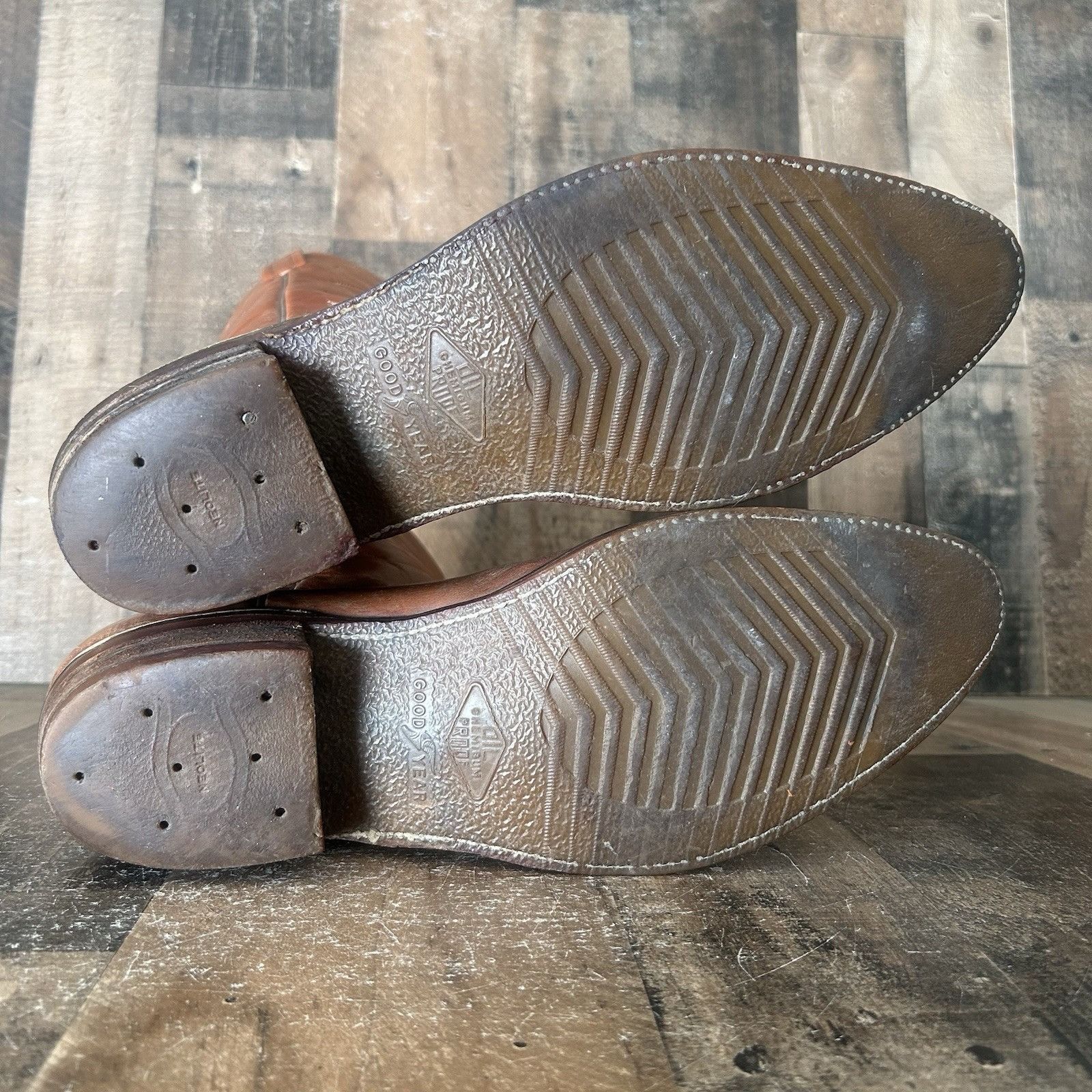 Vintage Hondo Vintage Good Year Sole Western Cowboy Boots Mens 13 D Size US 13 / EU 46 - 4 Thumbnail