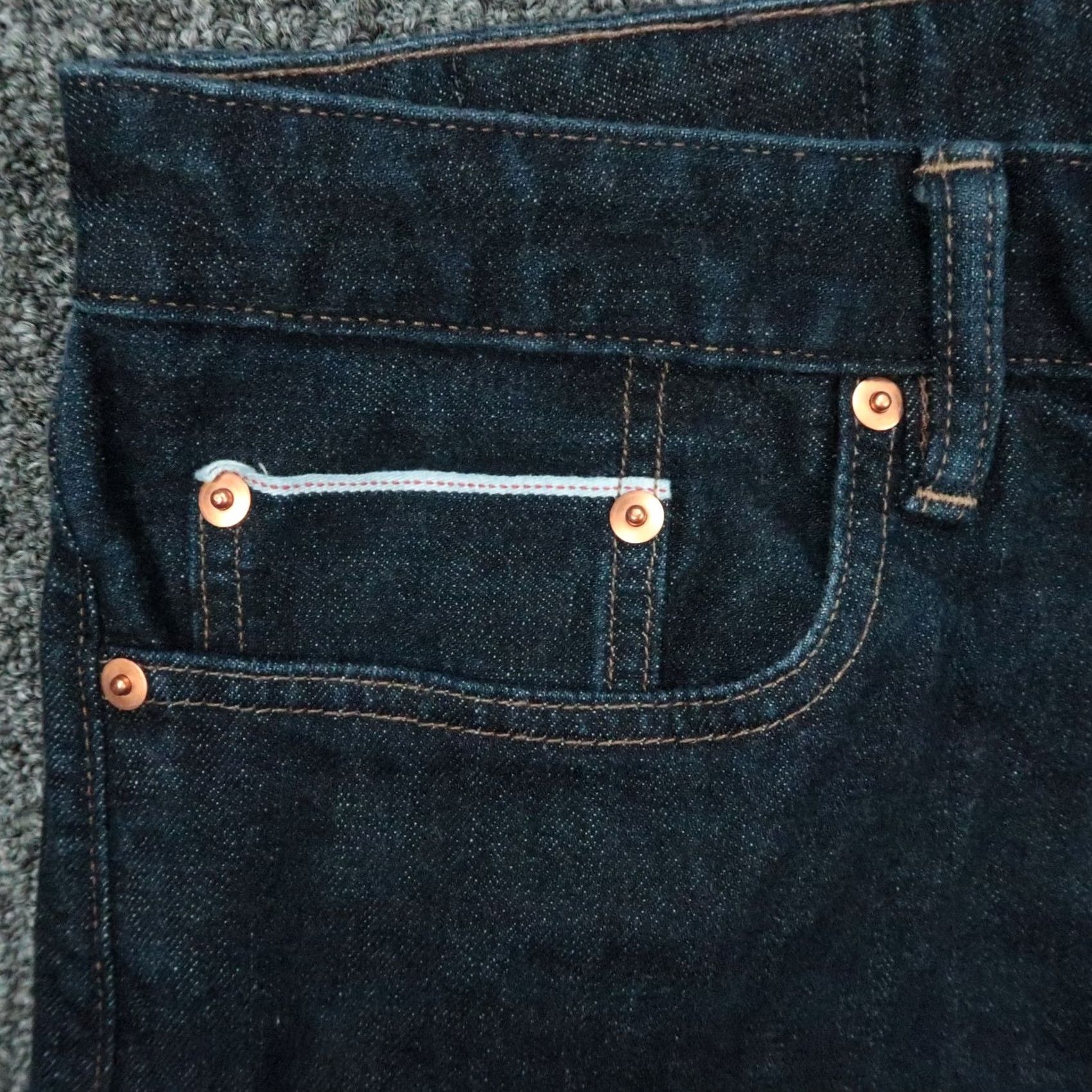Bonobos Bonobos Jeans Mens 35x30 Blue Dark Wash Stretch Denim 5-Pocket Straight Classic 5-Pocket Design Mens Jeans Size US 35 - 3 Thumbnail